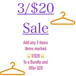 🌟3/$20 Sale. Bundle Deal 🌟
